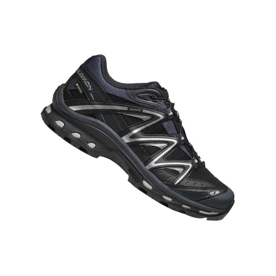 SALOMON Xt-Quest Gtx Round Toe Versatile Waterproof Breathable Warm Low-Top Hiking Shoes Unisex Hiking Shoes Black Ebony Metallic-Silver 474294