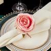 Hand Woven Faux Eucalyptuses Leaf Napkin Rings Christmas Flower Napkin Rings for Casual and Dinner Parties