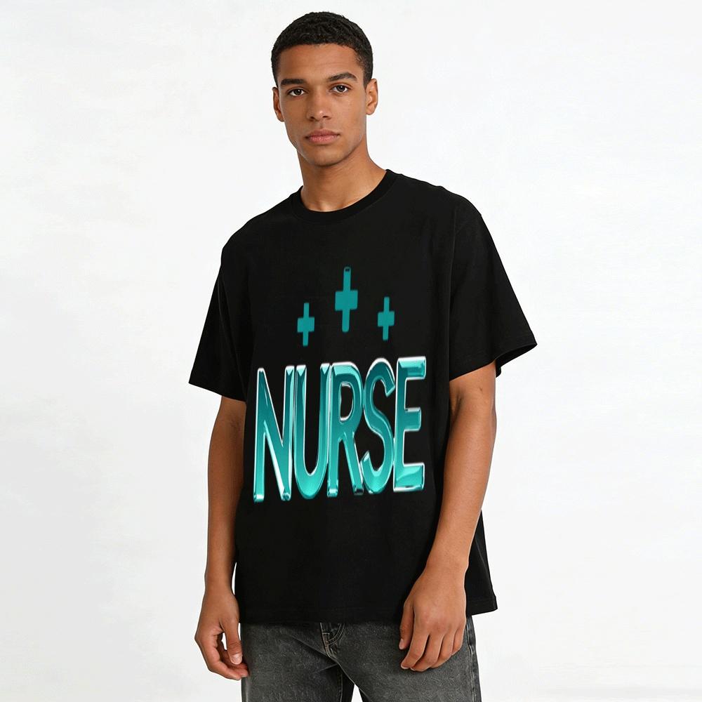 Nurse Themed Print Casual Top Pure cotton T-shirt