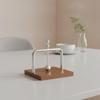 Upright Napkin Holder Compact with Wooden Base Tabletop Accessory