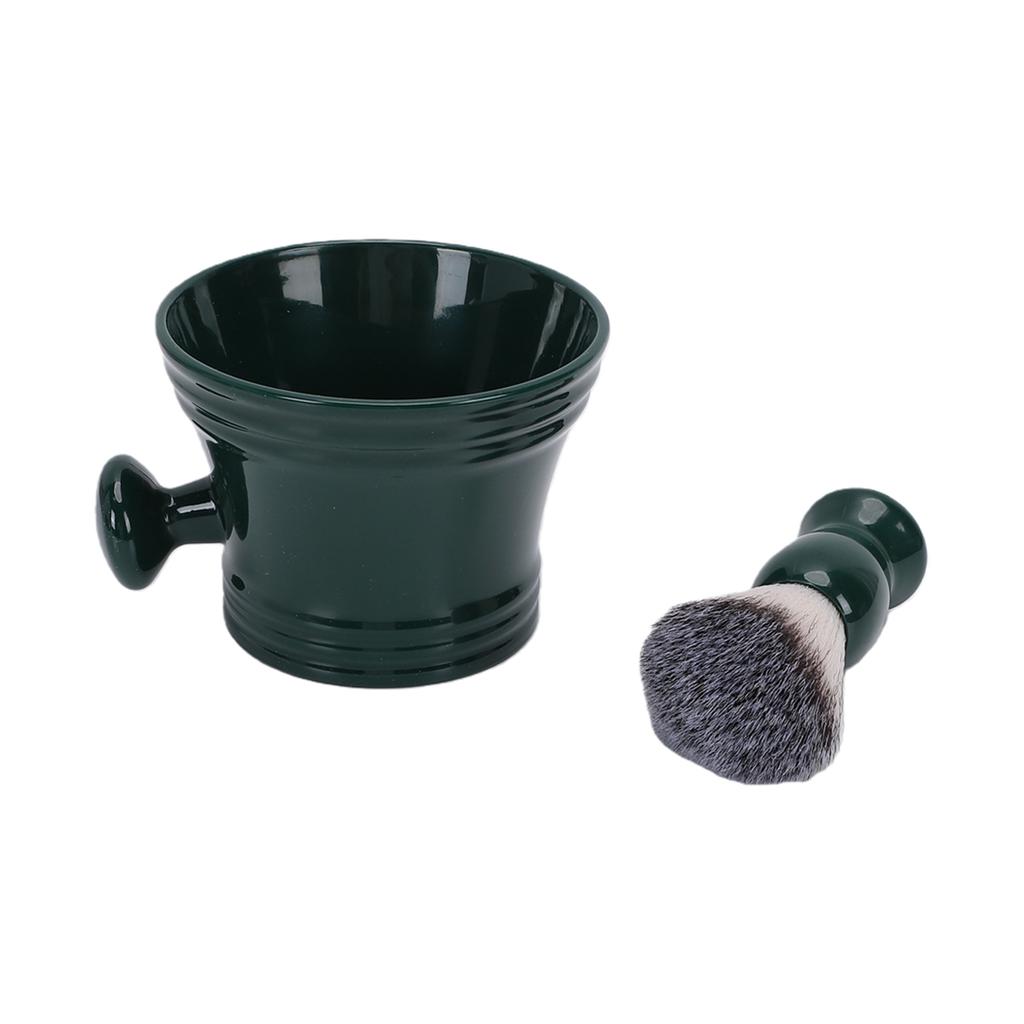 Wet Shaving Kit Fast Lathering Nylon Shaving Brush ABS Bowl Set Men Barber Tools for Home Travel 2 Piece Set