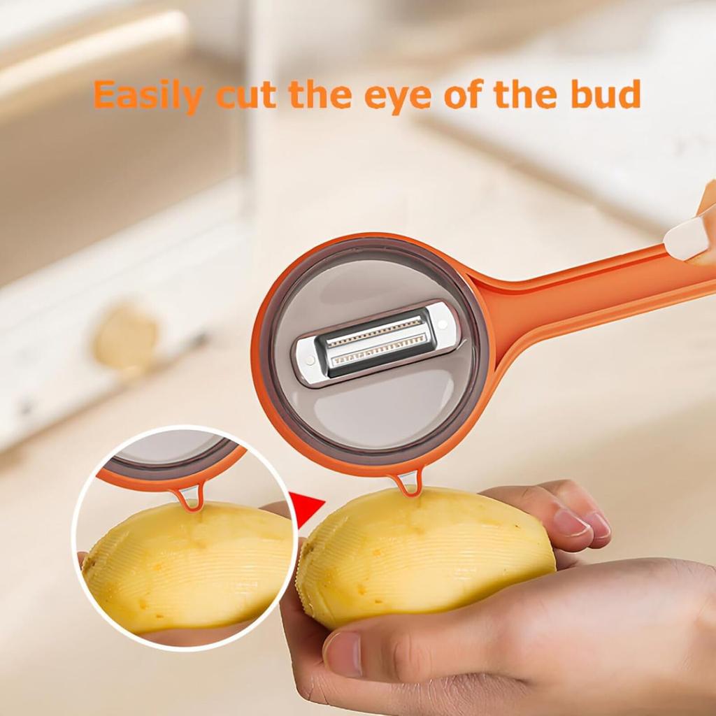 Double Sided Stainless Steel Peeler With Storage Box, Peeler With Storage Box