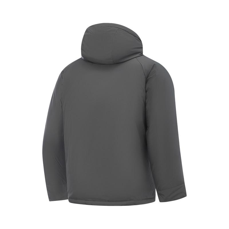 Li Ning Sports Trend Series Solid Color Zipper Hooded Versatile Short Loose Down Jacket Men Outerwear AYMV339-2
