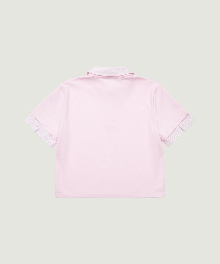 GROVE Poem Pique T-Shirt (Pink)