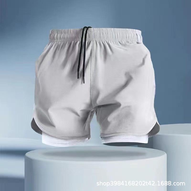 Mens Quick-Dry Swim Trunks With Inner Brief Support Loose Fit Athletic Board Shorts Swimming Beach Surfing