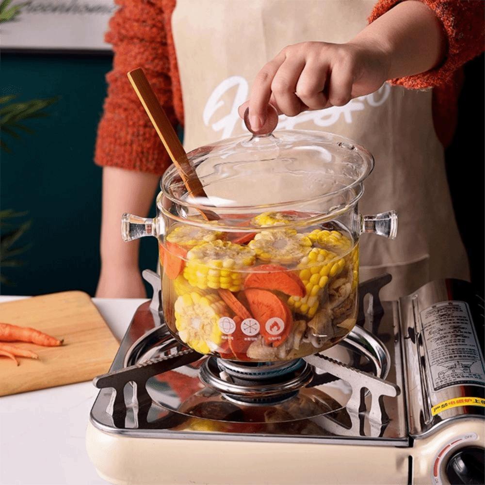 Noodles Explosion-proof Mini Heat-resistant Transparent Salad Bowl Cookware Soup Pot Saucepan