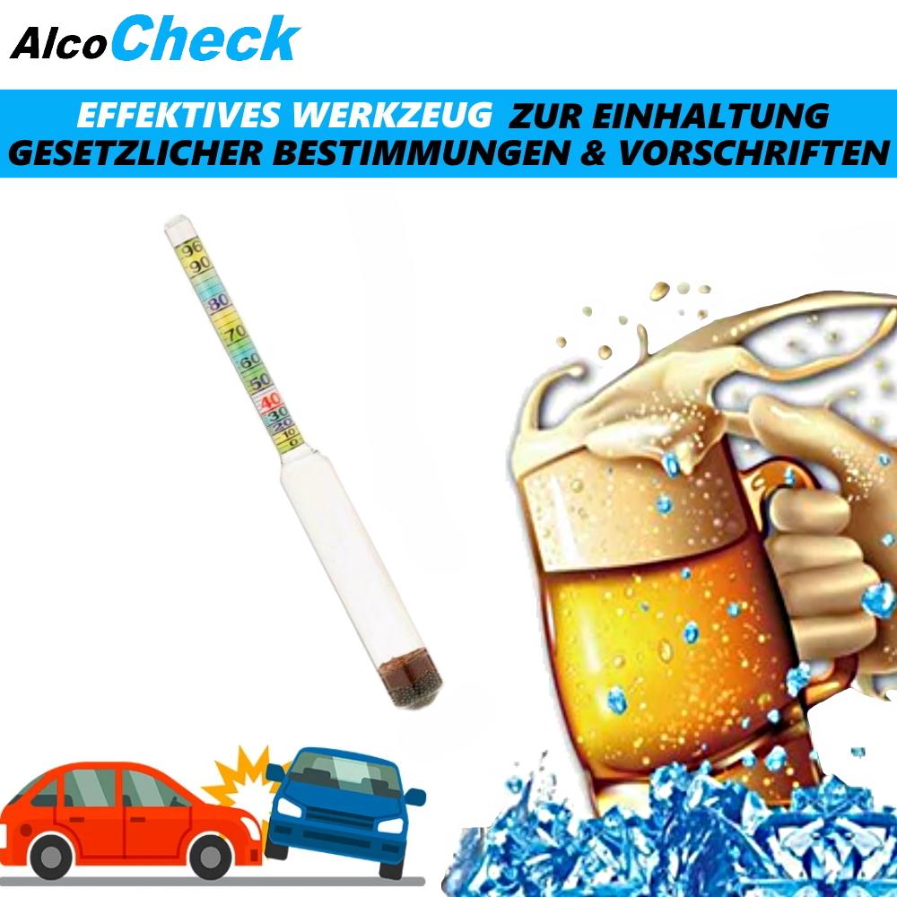 AlcoCheck Alcohol Meter Alcoholometer Spirometer Refractometer Measuring Device 0-96