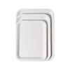 White Melamine-Style Rectangular Serving Trays