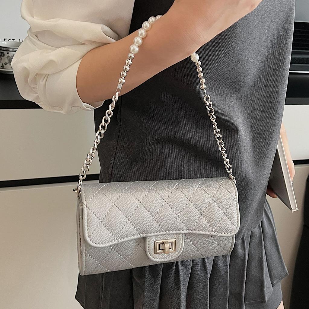 2025 New Fashion Rhombus Chain Handbag Xiaoxiangfeng Premium Versatile Women's Shoulder Crossbody Bag