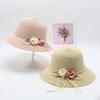2020 Summer Parent-Child Straw Hat, Handmade Straw Visor Girl Flower Sun Hat