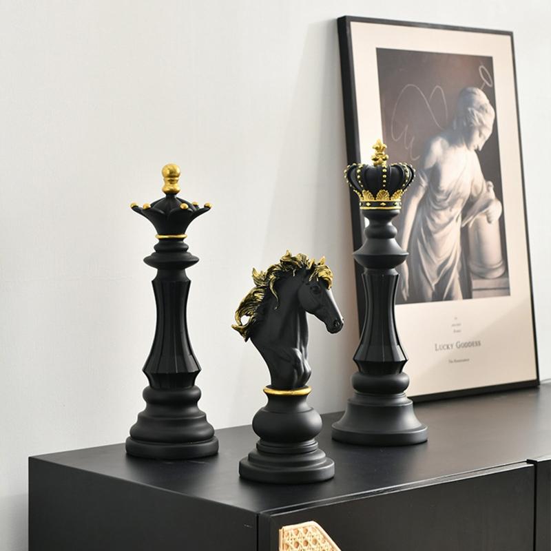 Chess Ornament Collectible Figurine Craft Furnishing for Home House Decorations Desk Table Cabinet Arrangement Gifts