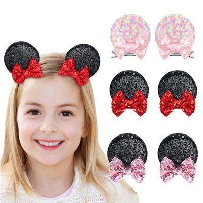 2 Stück Mädchen Haarspangen Glänzender Knoten Pailletten Haarspangen Funkelnde Haarspangen Partys Geburtstage Reisen Tänze Haarschmuck