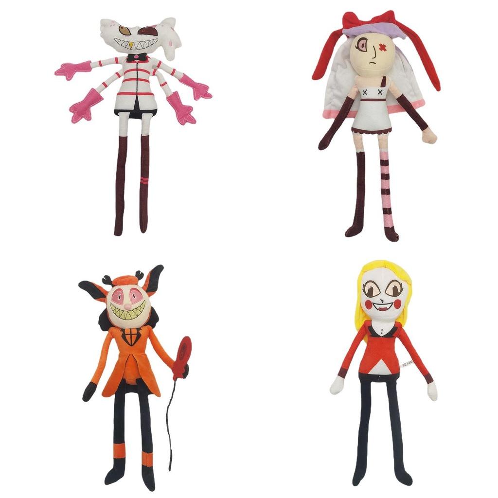 Alastor Plush Doll From Hazbin Hotel In Ultra Soft Short Fur 45cm White