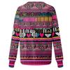 Women's Fashionable Round Neck Shoulder Long Sleeved Valentine's Day Printed Casual Pullover Top
