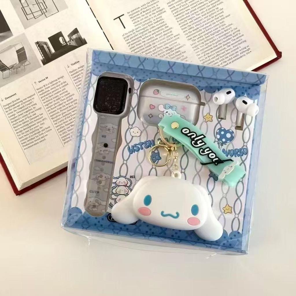 TWS-S19 Wireless Bluetooth Earphones & LED Watch Set with Cute Cartoon Storage Bag