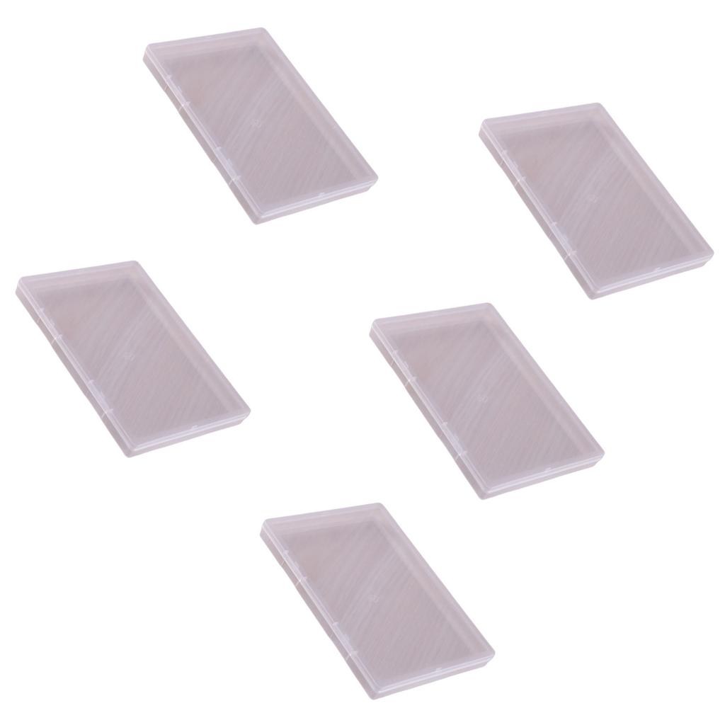 5pcs Stackable Flat Storage Box for Craft Supplies and Documents Transparent Organizers Clear Letter and Paper Holder