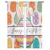 Easter Egg Texture Rabbit Ears Tulle Curtains For Living Room Bedroom Voile Sheer Curtain Window Home Decor Drapes