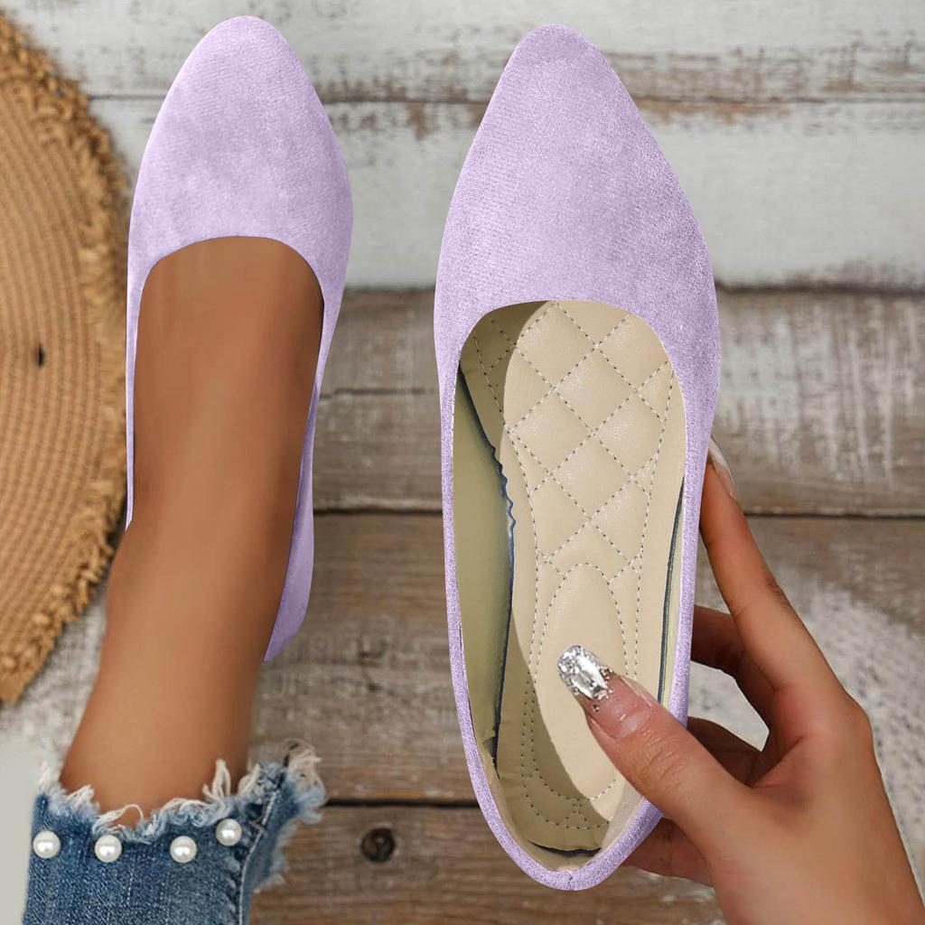 Women's Ballet Flats - Elegant Comfortable With Heel Balerina Shoes Summer Pointed Flat Shoes For Women