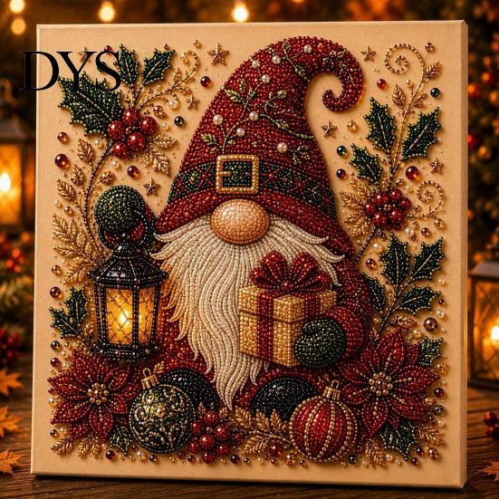 Kit de Arte de Perlas Artificiales para Principiantes, Kit de Pintura de Navidad, Proyecto Creativo de Manualidades de Invierno 3D DIY para Adultos, Festivo