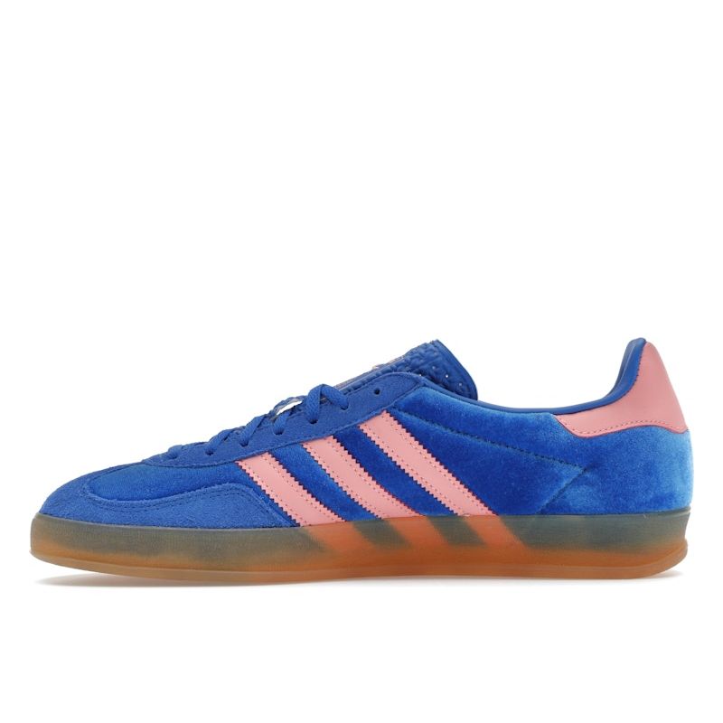 Adidas Sneakers Gazelle Indoor Blu Semi Rosa Velluto Donna Semi-Rosa-Spark Gomma IG6785