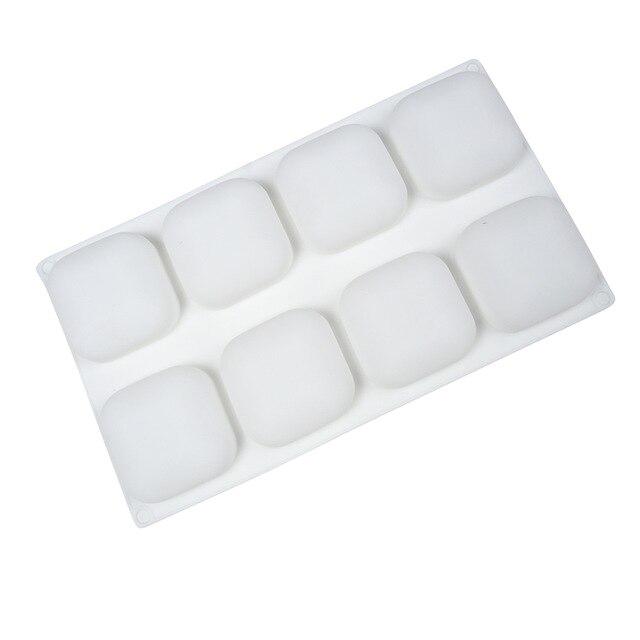 

8 полостей, силиконовая форма для выпечки, сердце, алмаз, квадратная силиконовая форма для торта, шоколадная форма, инструменты для украшения торта, форма для десерта