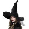 Gothic Queen Baroque Witch Hat Baroque Wizard Cap Foldable Halloween Witch Hat  Night Club