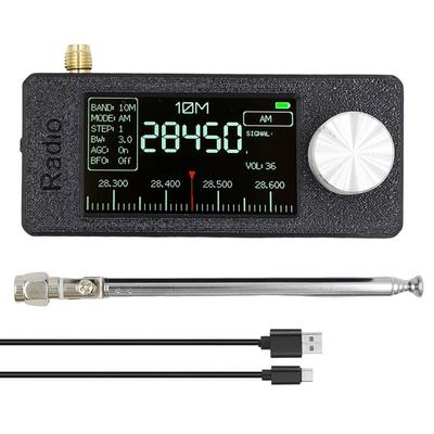SI4732 0.5-108mhz Pocket Mini Radio LSB USB AM FM All Band Radio Receiver with Antenna FM/AM Radio HF SW MW VHF Radio