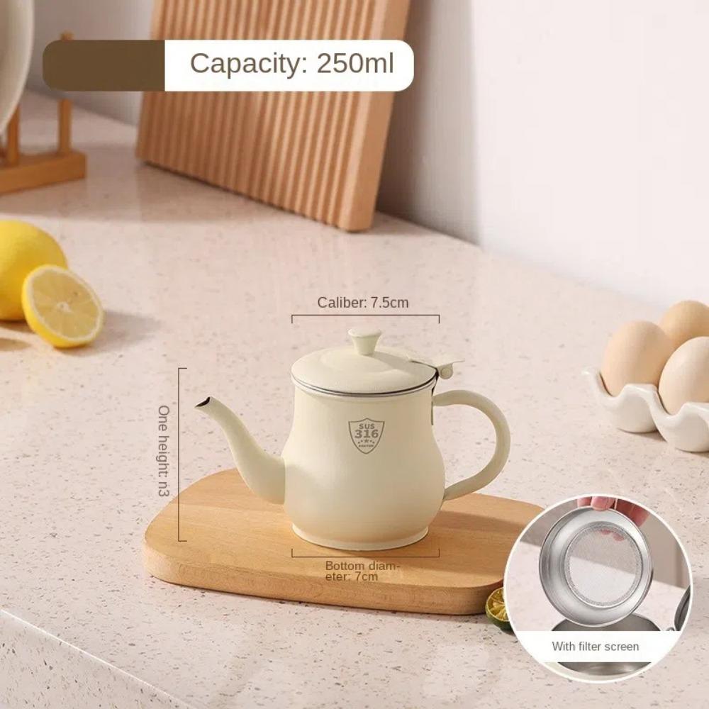 Haushalts-Öltopf Edelstahl mit Filter Ölspender Flasche Weiter Mund Große Kapazität Ölaufbewahrungsbehälter