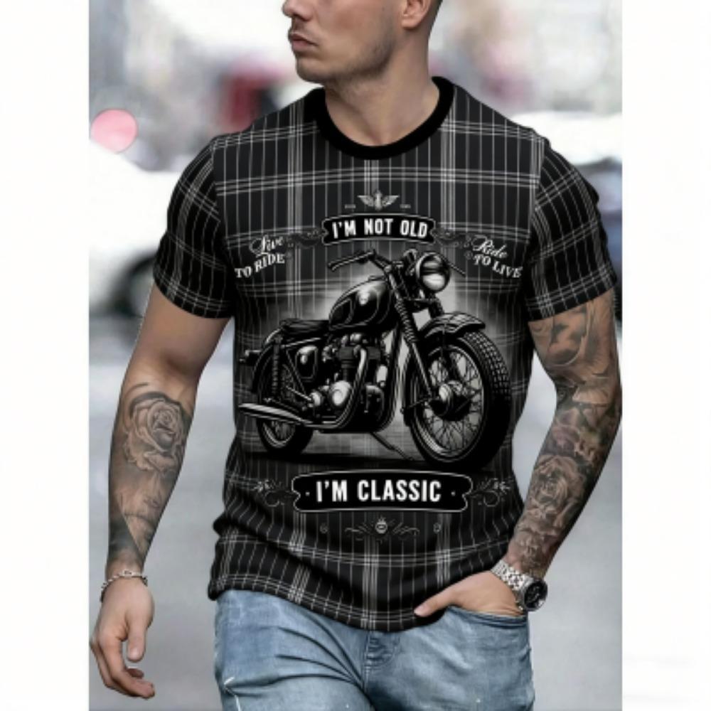 

Fashion Summer Kids T-Shirt Motorcycle 3D Print Tees Top Street Casual Loose Outdoor Short Sleeve Boy and Girl T-shirt 100