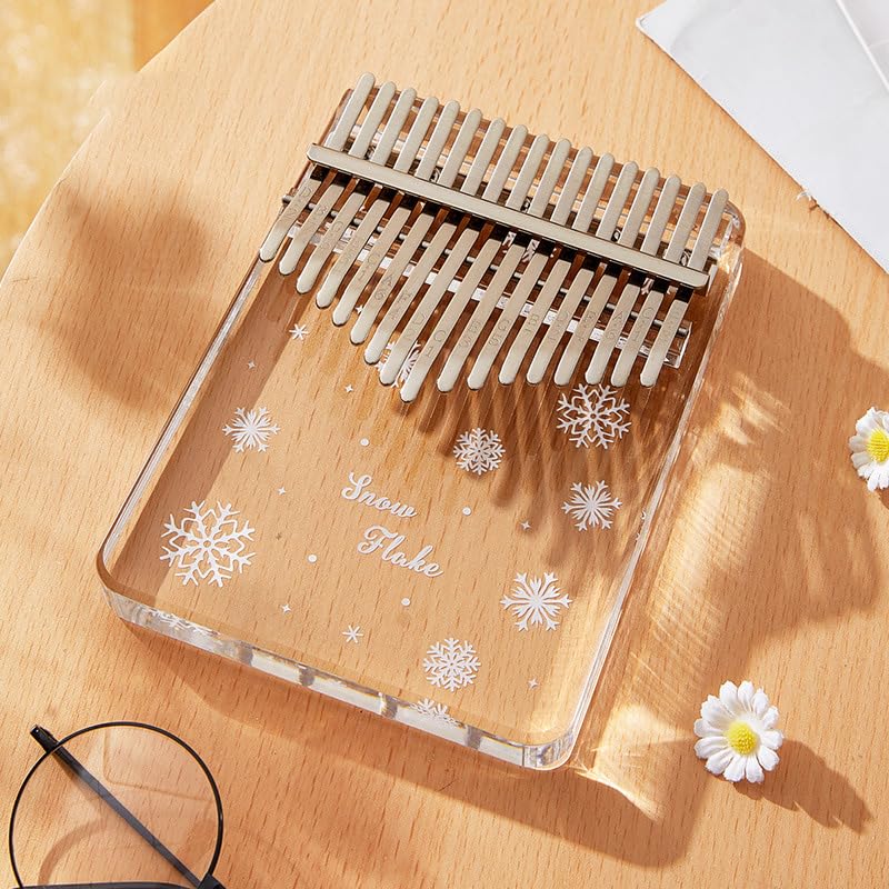Diumy Kalimba Thumb Piano, 21 Keys, Transparent Crystal Kalimba, Musical Instrument Gift, Cute and Popular, Perfect for Beginners, Gift, 21 Tones, 1