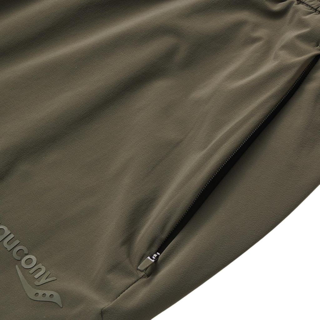 SAUCONY Sports Lifestyle Series Solid Color Mid-Rise Sports Casual Pants Men Pants Muted-Yellow Olive-Green SC2249025A-GE110