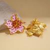 European and American dripping oil flower silver needle simple and sweet earrings niche earrings 