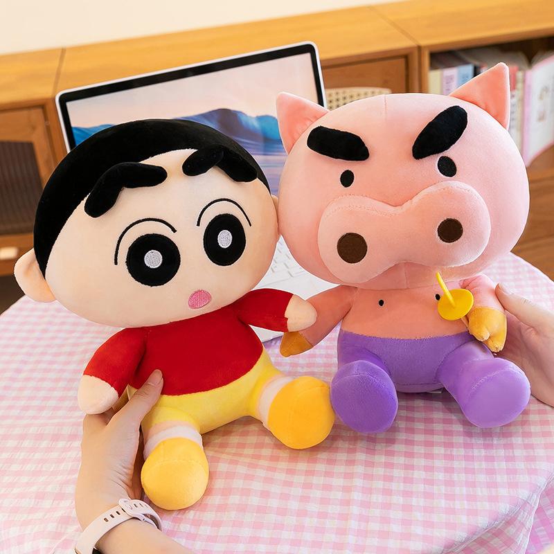 New Crayon Small New Doll Zuowemen Little White Doll Bed Doll Pillow Sleeping Plush Animation Male Throw Pillow