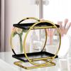Cupboard Organiser Spacesaving 2 Layer Kitchen Shelves for Cups Home Dishes and Black