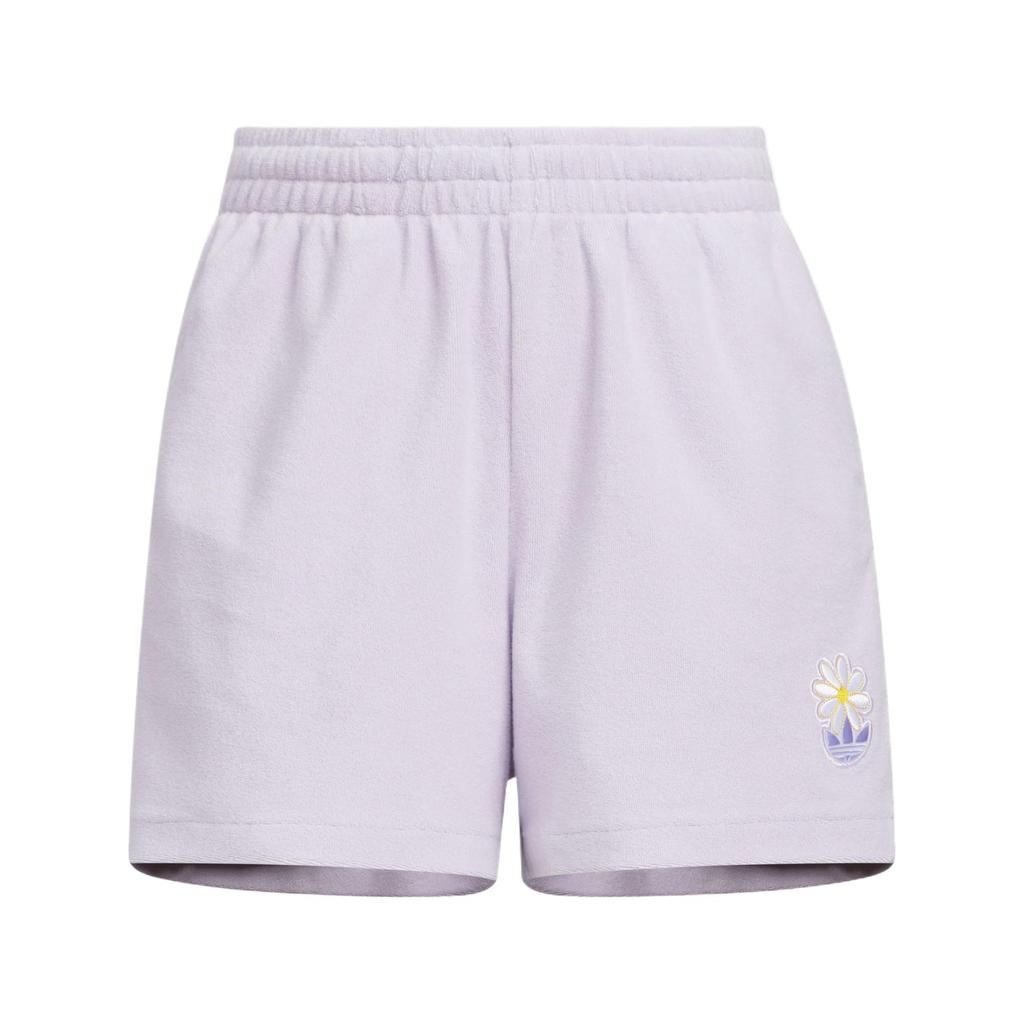 Adidas Originals 3-Stripes Shorts Classic Fashion Simple Comfortable Sports Shorts Women Shorts Light-Purple KE5080