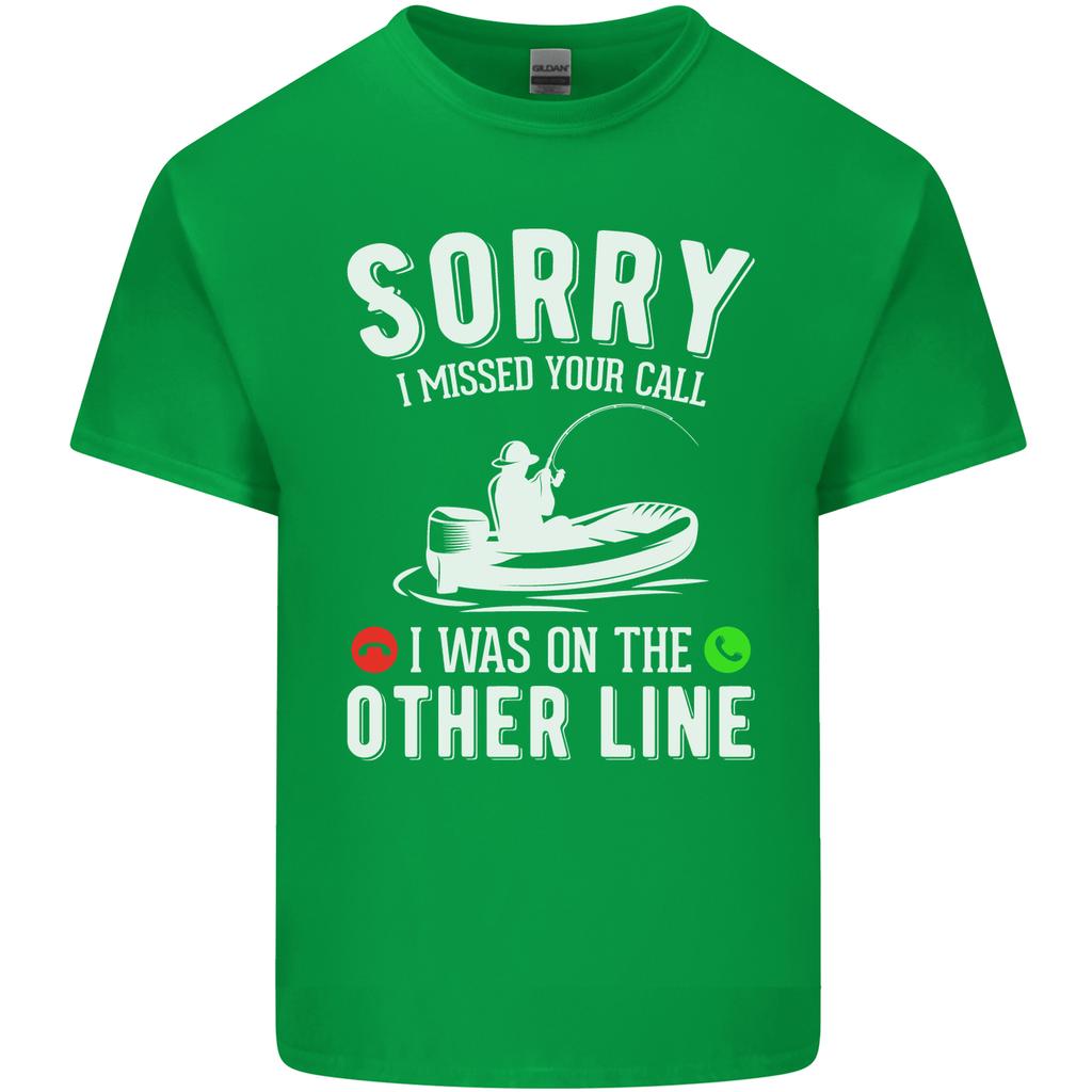 Funny Fishing FisherUnisex On the Other Line Unisexs Light Cotton TShirt