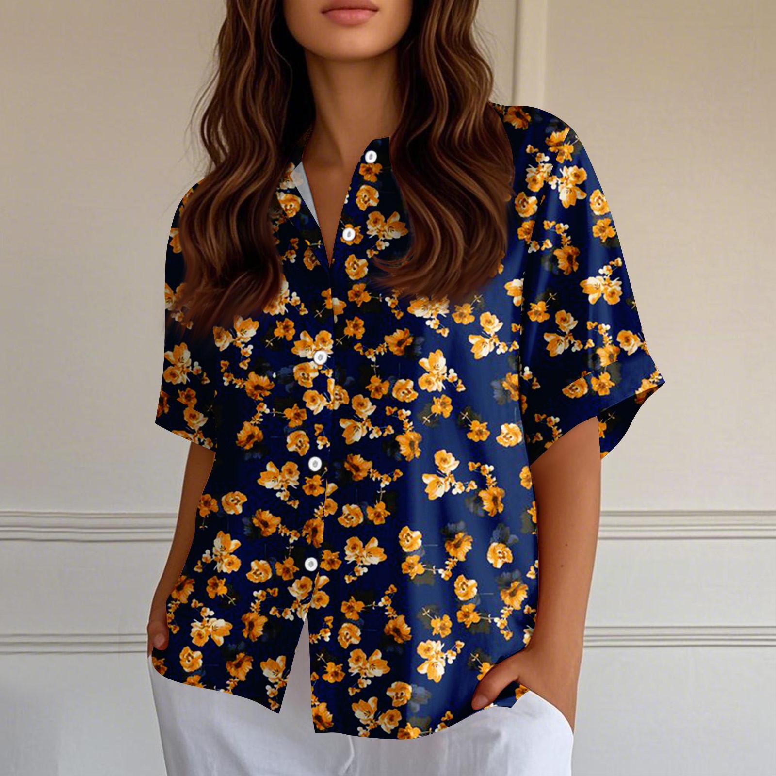 

Женские рубашки на пуговицах Льняные рубашки на пуговицах Рубашки с коротким рукавом для женщин Топы с коротким рукавом для женщин S шафрановый