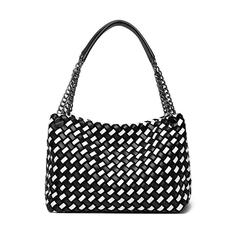 Niche Design Hand-woven Bag, New High-end Tip Bag, Dumpling Bag, Portable Child and Mother Bag, Vegetable Basket Bag.