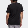 adidas T-shirty Męskie Czarne Okrągły Dekolt Umiarkowany Prosty Krój HK9157