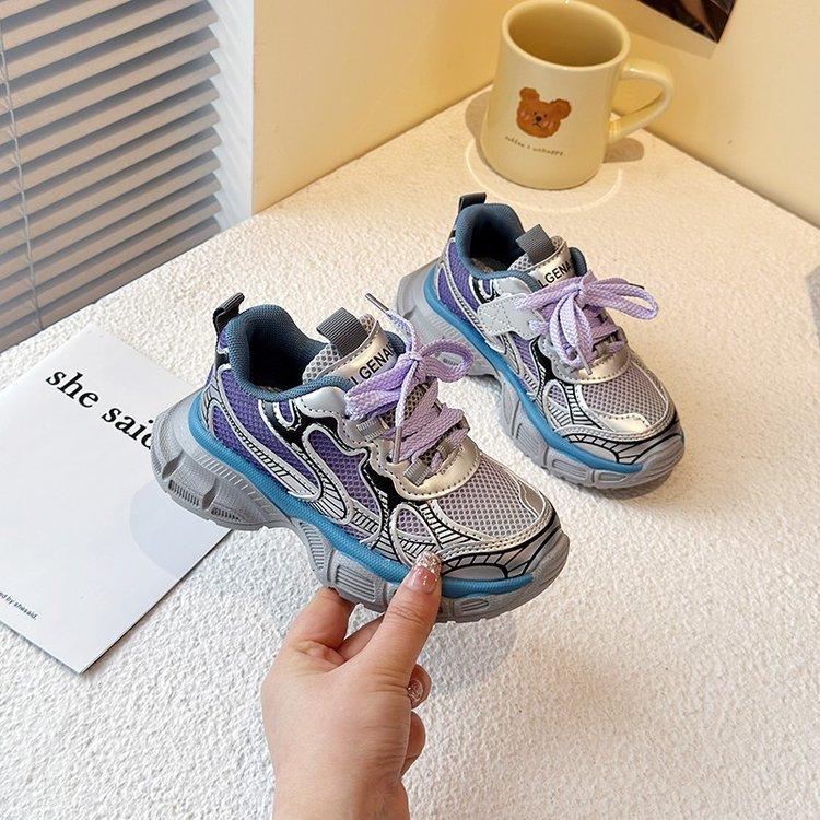 Children's spring new fashion trend dad shoes older children non-slip breathable sports shoes boys and girls fried street running shoes