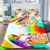 Set Biancheria da Letto Lankybox Foxy Boxy Copripiumino Stampa 3D Anime con Federa Per Bambini Adulti Per Letto Singolo Letto Matrimoniale
