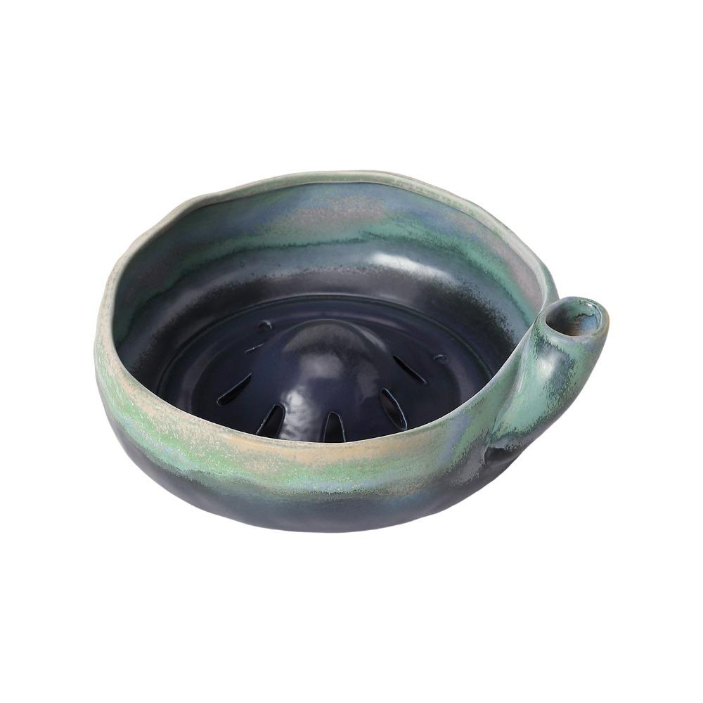Self-Spinning Ceramic Berry Colander Bowl Easy-clean Berry Swirling Rinse Basin  For Fruits