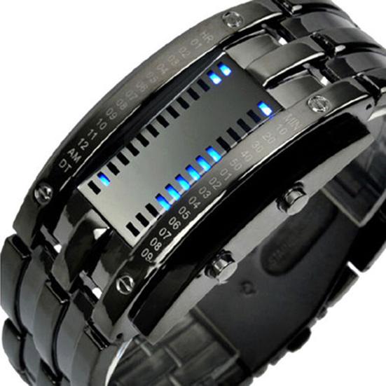 Wristwatch with Strap Date Digital Tungsten Steel Fashion Luminous Watch for Couple