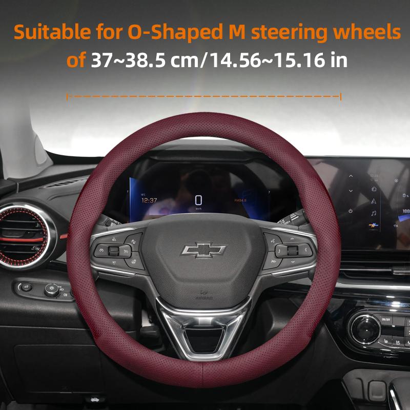 Suitable for Chevrolet Ultra-Thin Breathable Leather Steering Wheel Cover Suitable for Celze Spark Captiva Orlando Lacetti Equinox Malibu Monza Expre