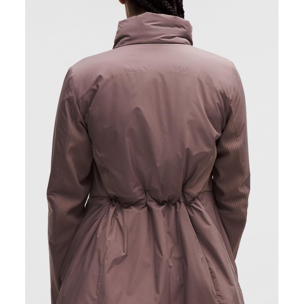 Lululemon Sleek City Long Jacket Twig Brown Earth