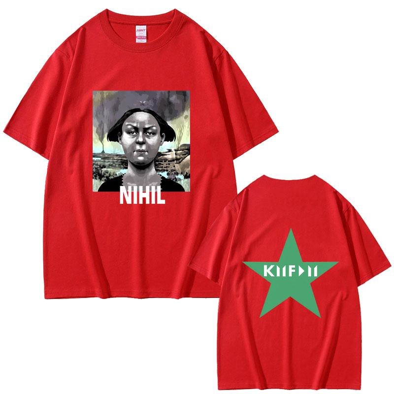 Rock Band Kmfdm Nihil Graphic Tshirt Unisexs Womens Vintage Gothic Punk Streetwear Unisex Fashion Casual Oversized T Shirts Tops S