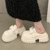 Fashion Platform Women Mules Shoes Flats Fashion Slippers Casual Cozy Dress Woman Sandals 2025 Classic Slides Slingback Sandalias Mujer