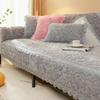 Chic Textured Rose Velvet Thickened Cover For Sofa Non -Slip Plush Ultra -Soft Corner Couch Slipcover Sofa Chaise Cover Loung New