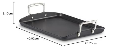 Le Creuset Cast Aluminum Plate, 35cm, Grill, Gas, Induction, and Oven Compatible [Official Japanese Product]