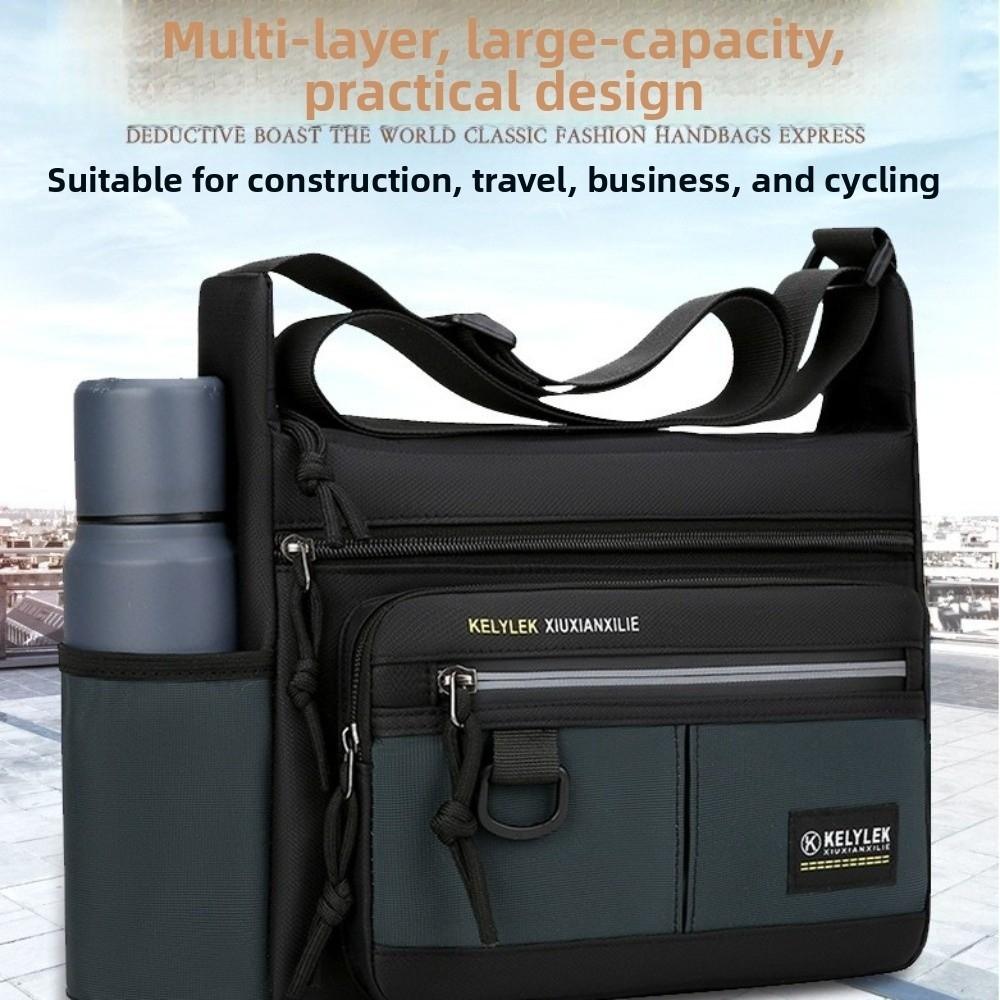 Side Pocket Business Messenger Bag Oxford Cloth Men  Crossbody Bag Men  Shoulder Bag  Male